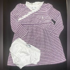 Ralph Lauren baby girl velour dress 18 months